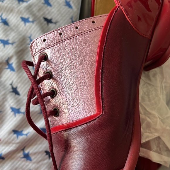Beautiful condition Fluevog Darby’s with pink foil and red patent. - Picture 8 of 8
